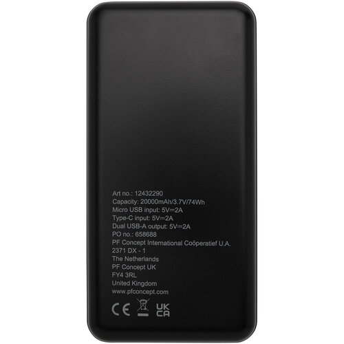 Loop powerbank van 20.000 mAh van gerecycled plastic 124322