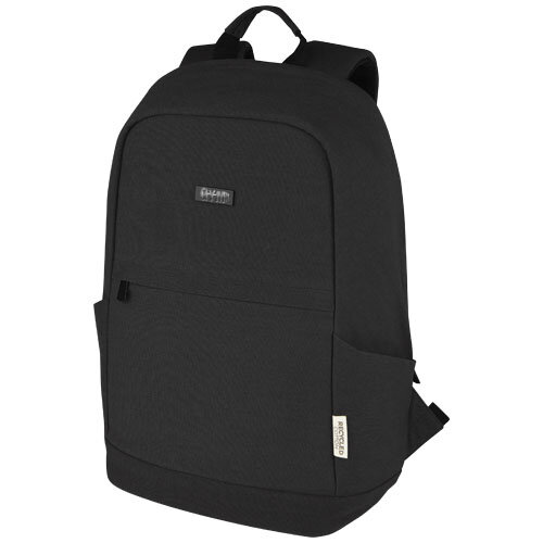 <p>Wil je een <strong>Joey GRS laptoprugzak graveren met logo</strong>? De 120678 is een 18 liter laptoprugzak van stevig GRS-gerecycled canvas met een gewatteerd vak voor laptops tot 15,6 inch en een apart tabletvak. Het verborgen achtervak, de overzichtelijke binnenzijde en het metalen plaatje voor lasergravure maken dit model interessant voor zakelijk dagelijks gebruik.</p> <p> </p> <h2>GRS-gerecycled canvas van 330 g/m²</h2> <p>De Joey is gemaakt van canvas met een materiaalgewicht van 330 g/m². De samenstelling bestaat uit 80% GRS-gecertificeerd gerecycled katoen en 20% katoen. De binnenzijde is afgewerkt met een GRS RPET-voering.</p> <p>Het canvas geeft de rugzak een wat natuurlijkere en minder technische uitstraling dan veel traditionele polyester laptoprugzakken.</p> <p> </p> <h2>Gewatteerd laptopvak voor 15,6 inch</h2> <p>Het gewatteerde laptopvak biedt ruimte aan laptops tot 15,6 inch. Daarnaast heeft de Joey een aparte tablethoes, zodat laptop en tablet ieder een eigen ple