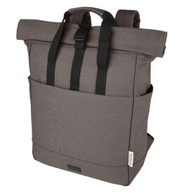 Joey GRS rolltop 15 inch canvas laptoprugzak met gegraveerd bedrijfslogo