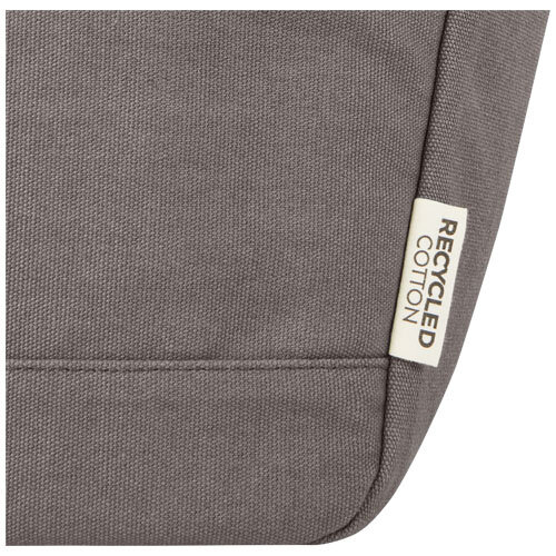 Joey GRS gerecycled canvas lunchkoeltas 6 liter met RPET-voering, PEVA-isolatie en metalen plaatje voor lasergravure bedrukken met logo