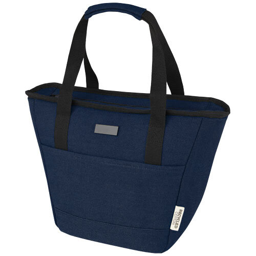 Joey GRS gerecycled canvas lunchkoeltas 6 liter met RPET-voering, PEVA-isolatie en metalen plaatje voor lasergravure bedrukken met logo