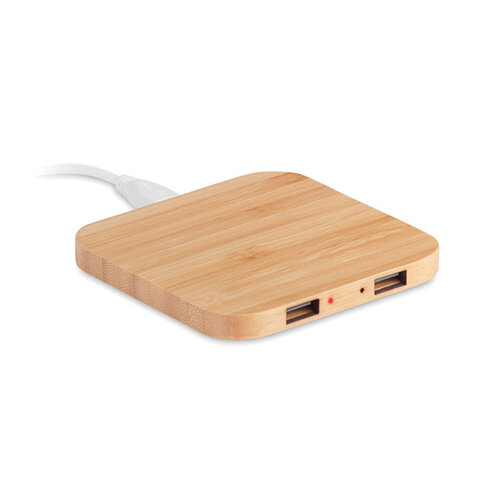 Bamboe draadloze oplader Cuadro (MO9698) met logo