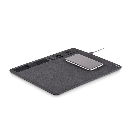 RPET muismat 15W oplader Superpad (MO6416) met logo