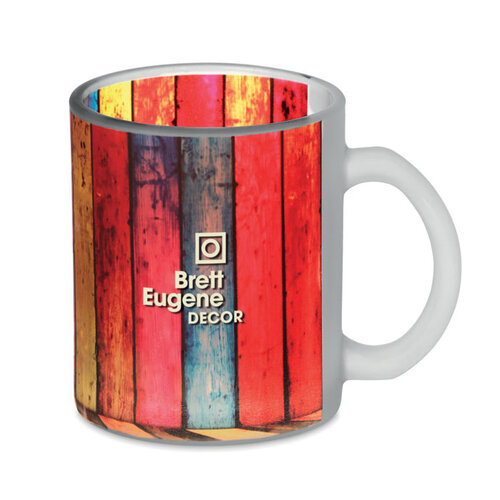 Matglazen sublimatie mok 300 ml Sublimatt met logo bedrukken DeBle