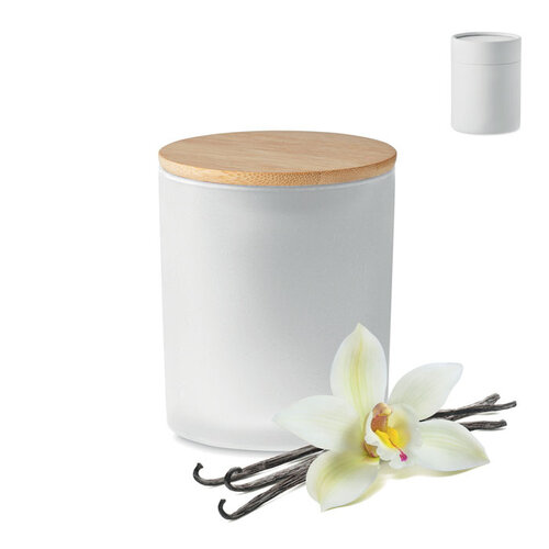 Plantaardige waskaars 120 gr Keops small (MO6612) met logo