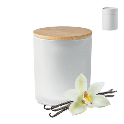 Plantaardige waskaars 200 gr Keops medium (MO6613) met logo