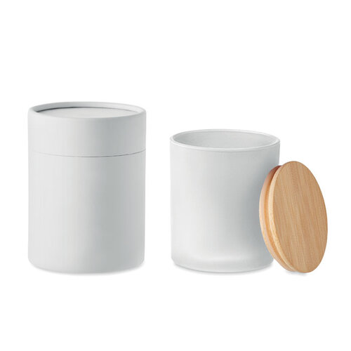 Plantaardige waskaars 200 gr Keops medium (MO6613) met logo