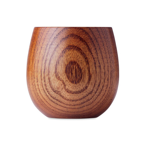 Eikenhouten beker 250 ml Ovalis (MO6553) met logo