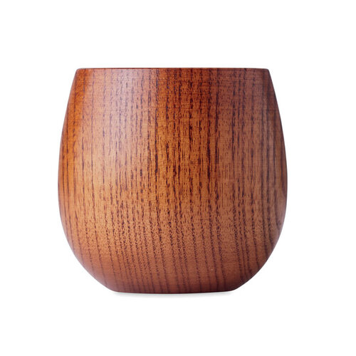 Eikenhouten beker 250 ml Ovalis (MO6553) met logo