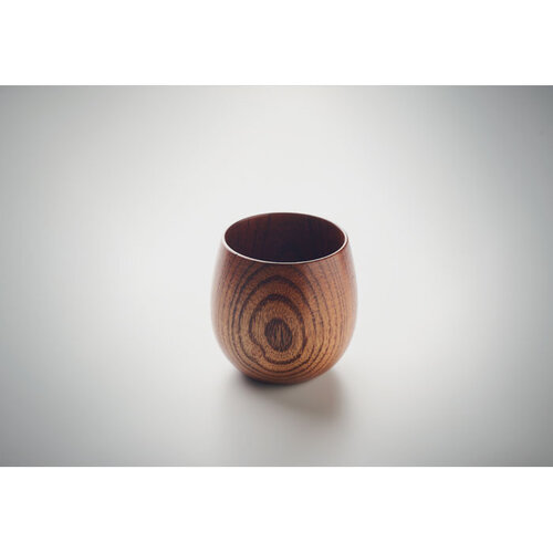 Eikenhouten beker 250 ml Ovalis (MO6553) met logo