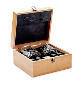 Inverness whiskyset MO9941 in bamboe geschenkbox bedrukt met logo