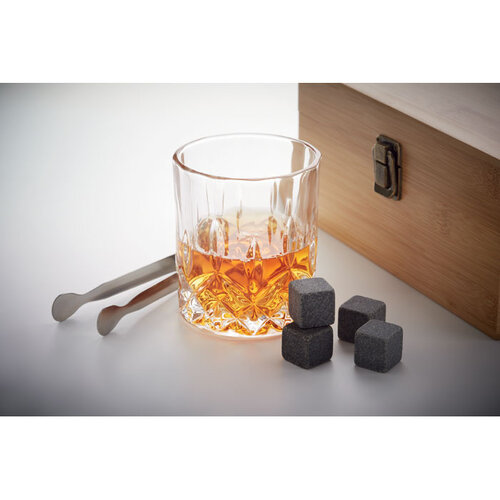 Inverness whiskyset MO9941 in bamboe geschenkbox bedrukt met logo