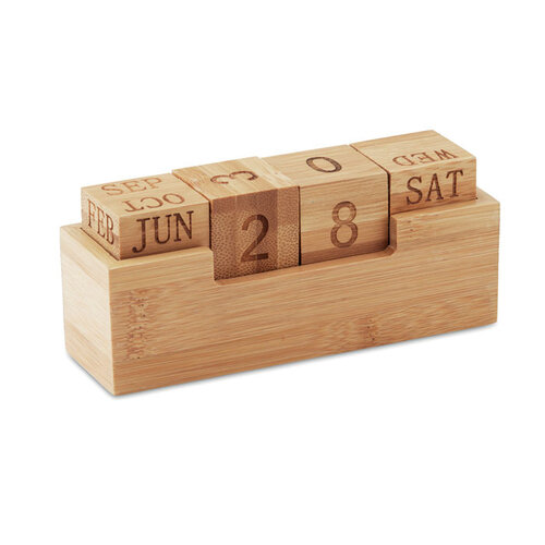 Bureaukalender bamboo Karenda (MO9404) met logo