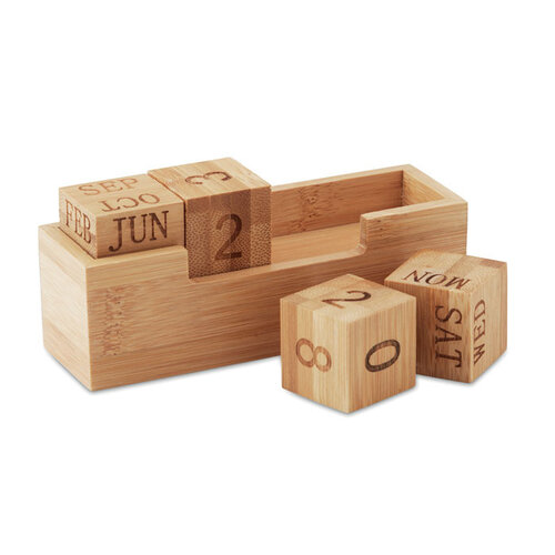 Bureaukalender bamboo Karenda (MO9404) met logo