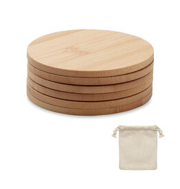 Set van 6 bamboe onderzetters MO6601 BAYIN SET
