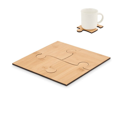 Set van 4 puzzel onderzetters LEPY (MO6796) met logo