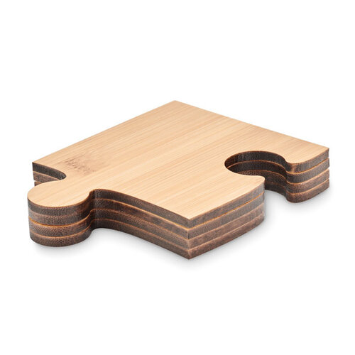 Set van 4 puzzel onderzetters LEPY (MO6796) met logo