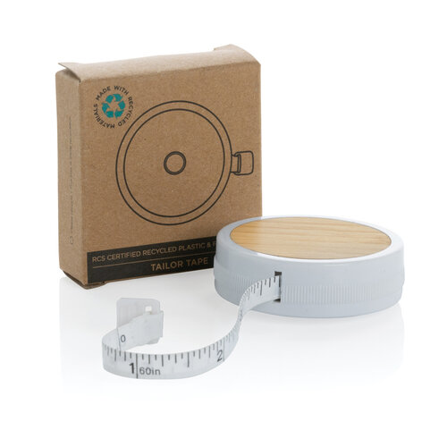 DeBle RCS gerecycled bamboe lichaamsmeetlint bedrukken met logo