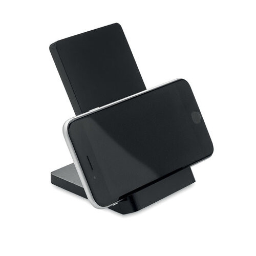 Draadloze bamboe oplaadstation Wirestand (MO9692) met logo