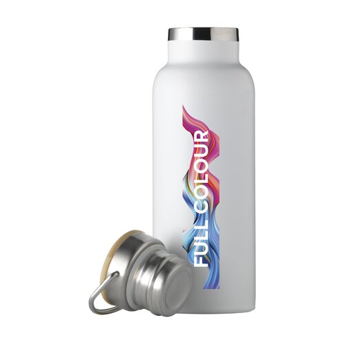 Nordvik RCS thermosfles 500 ml met bamboe dop 262347 bedrukt met logo