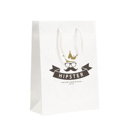 Boodschappentassen bedrukken Leaf It Bag gerecycled met strovezels (180 g/m²) M