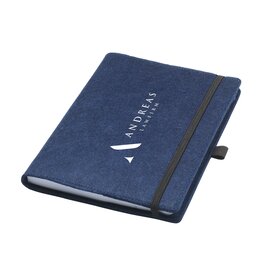 Felty GRS RPET Notebook A5 notitieboek 3889 met afneembare RPET-vilten cover, 160 gerecyclede pagina’s, pennenlus en sluitelastiek