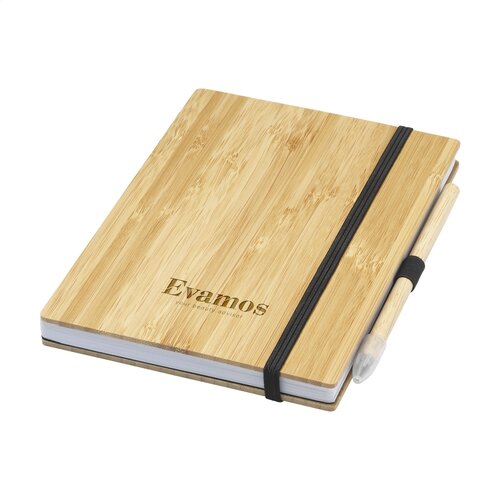 BambooPlus A5 notitieboek met inktloos potlood 263891 bedrukt met logo