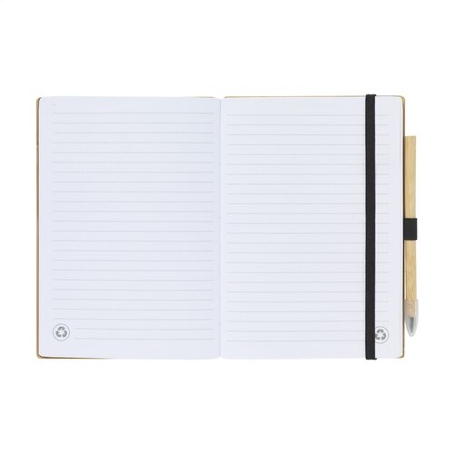 BambooPlus A5 notitieboek met inktloos potlood 263891 bedrukt met logo