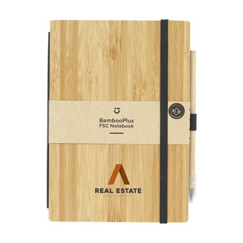 BambooPlus A5 notitieboek met inktloos potlood 263891 bedrukt met logo