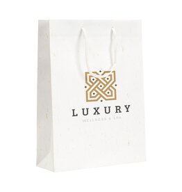 Boodschappentassen bedrukken Leaf It Bag gerecycled met strovezels (180 g/m²) L