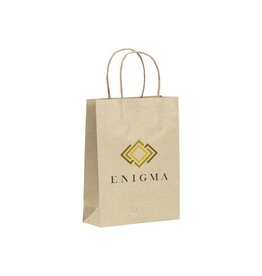 Boodschappentassen bedrukken Leaf It Bag gerecycled graspapier (120 g/m²) M