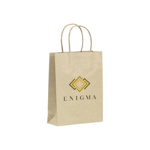 Boodschappentassen bedrukken Leaf It Bag gerecycled graspapier (120 g/m²) M