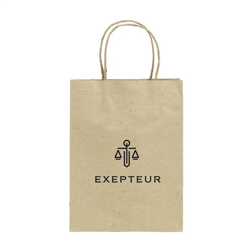 Boodschappentassen bedrukken Leaf It Bag gerecycled graspapier (120 g/m²) M