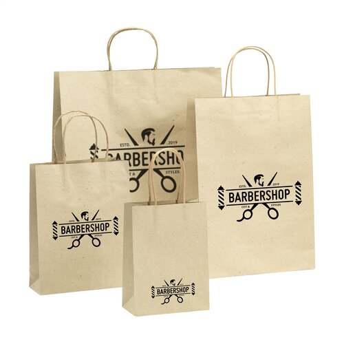 Boodschappentassen bedrukken Leaf It Bag gerecycled graspapier (120 g/m²) M