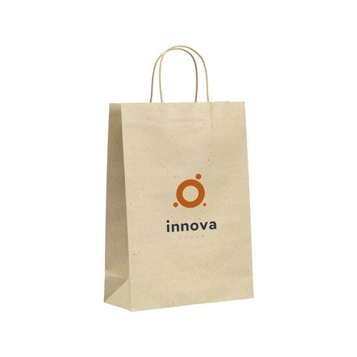 Boodschappentassen bedrukken Leaf It Bag gerecycled graspapier (120 g/m²) L 3563