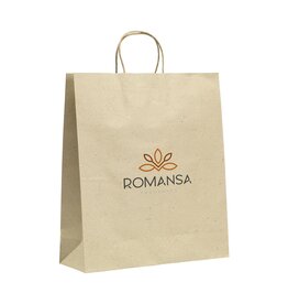 Boodschappentassen bedrukken Leaf It Bag gerecycled graspapier (120 g/m²) XL