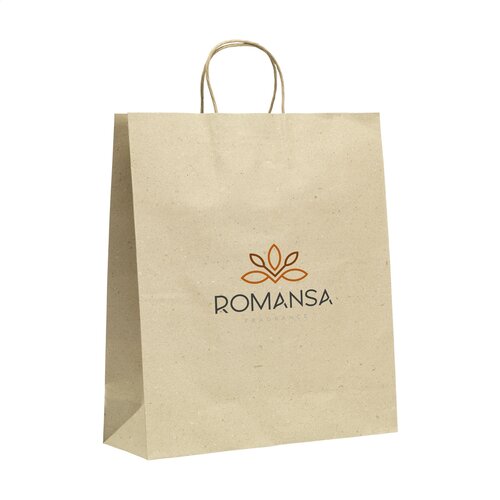 Leaf It Bag gerecycled graspapier (120 g/m²) XL bedrukken met logo