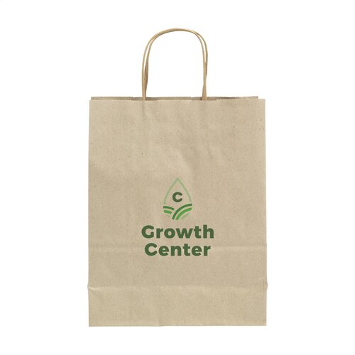 Leaf It Bag gerecycled graspapier (90 g/m²) S bedrukken met logo