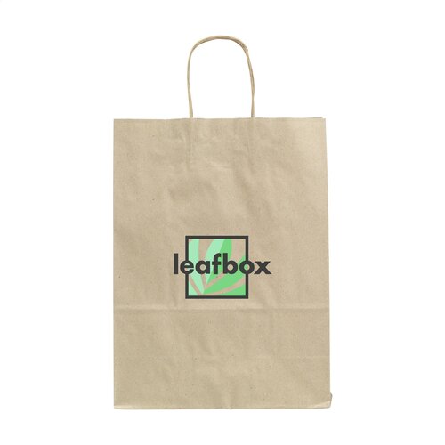 Boodschappentassen bedrukken Leaf It Bag Wide gerecycled graspapier (90 g/m²) M
