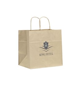 Boodschappentassen bedrukken Leaf It Bag gerecycled graspapier (90 g/m²) L