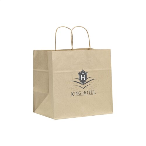 Boodschappentassen bedrukken Leaf It Bag gerecycled graspapier (90 g/m²) L
