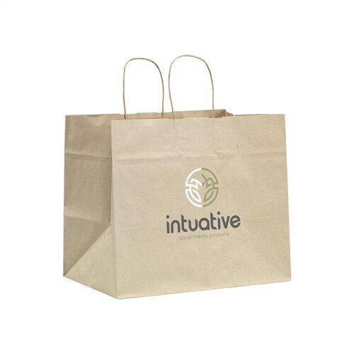 Boodschappentassen bedrukken Leaf It Bag gerecycled graspapier (90 g/m²) XL