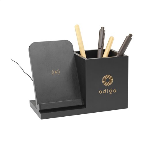 Bamboo Boss 15W FSC draadloze oplader/penhouder Bamboo Boss 15W FSC draadloze oplader/penhouder