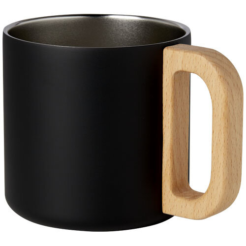 Thermomok 360 ml RCS met houten handvat Bjorn met logo bedrukken DeBle