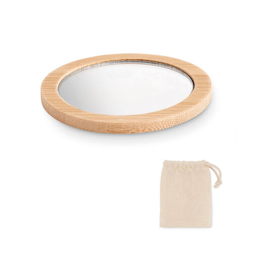 Bamboe make-up spiegel  (MO6406) met logo