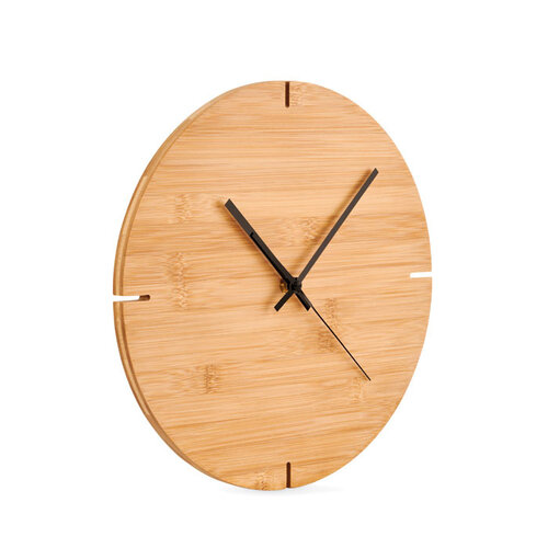 Ronde bamboe wandklok MO6792 Esfere Ronde bamboe wandklok MO6792 Esfere