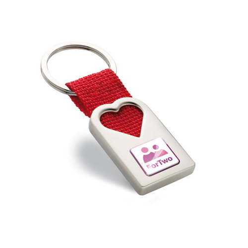 Metalen sleutelhanger Bonheur (MO7155) met logo