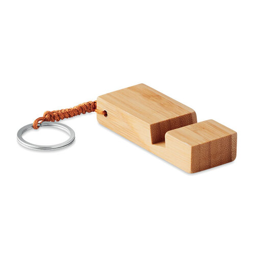 Telefoonstandaard bamboe Trineu (MO9743) met logo