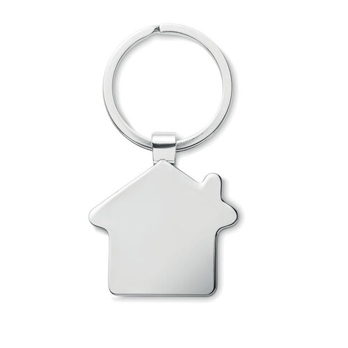 Bamboe sleutelhanger huisje  (MO9949) met logo