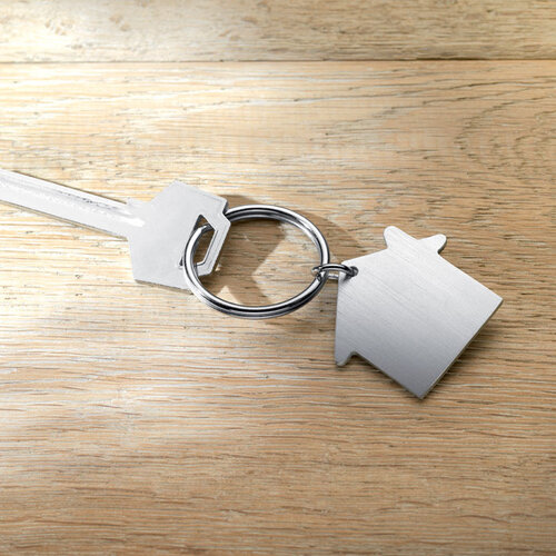 Metalen sleutelhanger huis Heim (KC6589) met logo